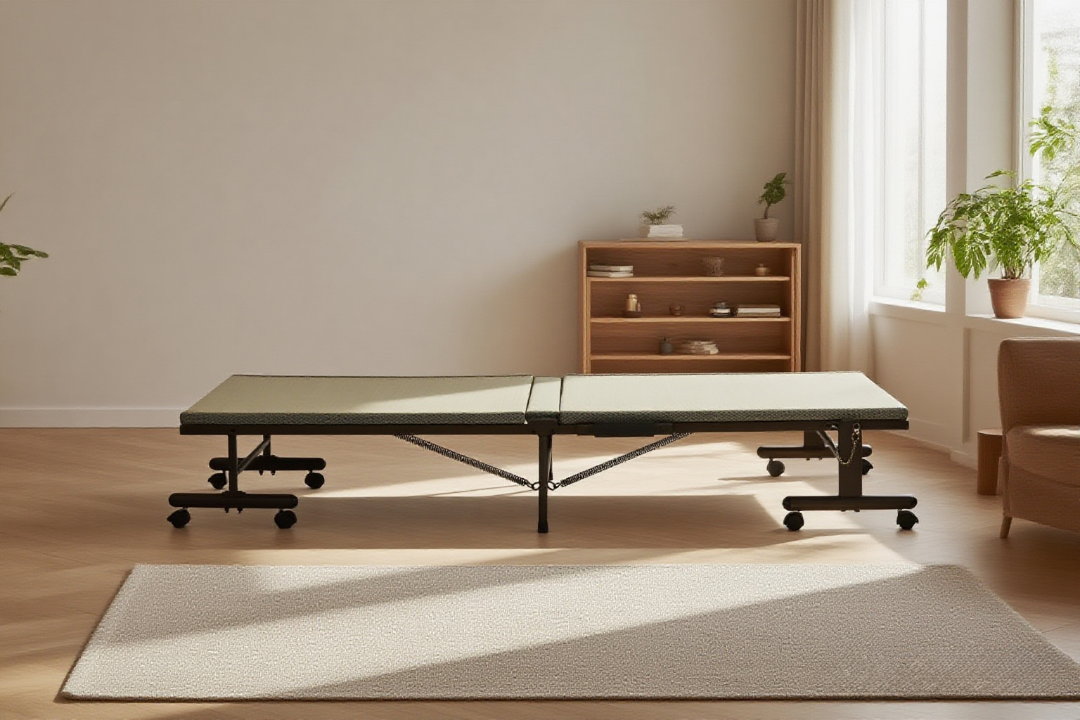 南洋尚品|NY-30-26草席榻榻米折叠床，透气亲肤，软硬适中！